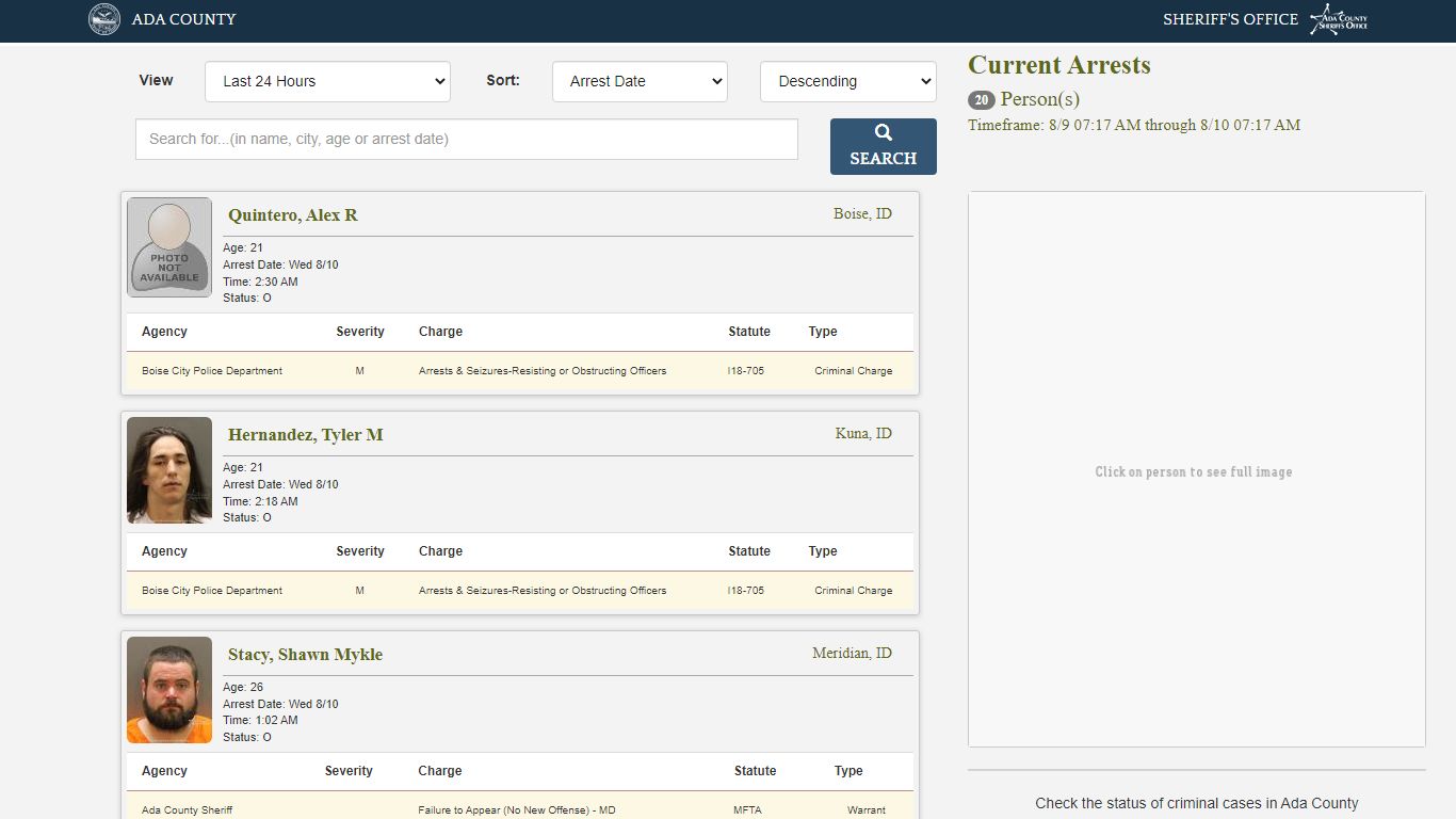 Arrests - apps.adacounty.id.gov